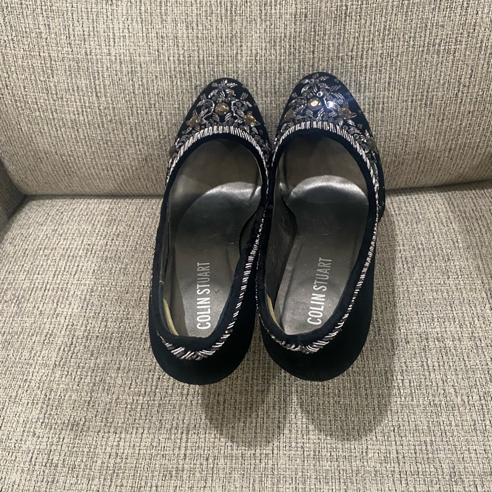 Colin Stuart Women's Black Embellished Shoes